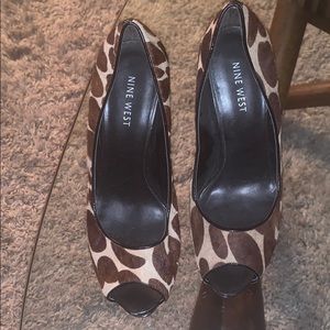 Nine west leopard heels